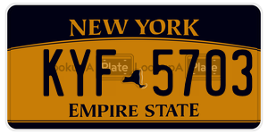 KYF5703  license plate in NY