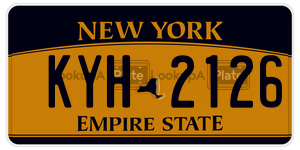 KYH2126  license plate in NY