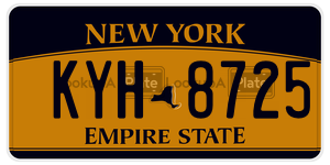 KYH8725  license plate in NY