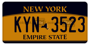 KYN3523 license plate in New York