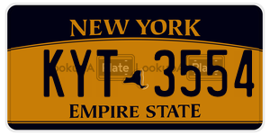 KYT3554 license plate in New York