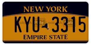 KYU3315 license plate in New York