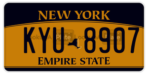 KYU8907  license plate in NY