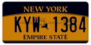 KYW1384 license plate in New York
