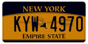 KYW4970 license plate in New York