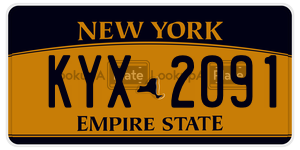 KYX2091  license plate in NY