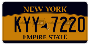 KYY7220  license plate in NY