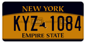 KYZ1084  license plate in NY
