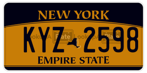 KYZ2598 license plate in New York
