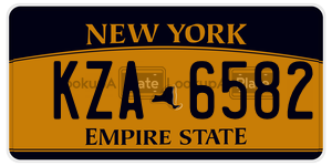 KZA6582  license plate in NY