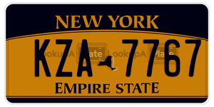 KZA7767  license plate in NY