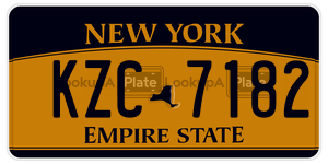 KZC7182  license plate in NY