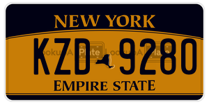 KZD9280  license plate in NY