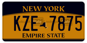 KZE7875 license plate in New York