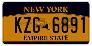 KZG6891 license plate in New York