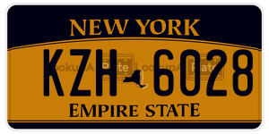 KZH6028  license plate in NY