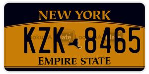 KZK8465  license plate in NY