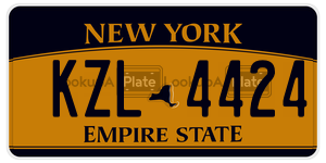 KZL4424 license plate in New York