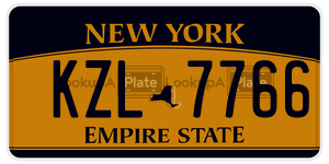 KZL7766  license plate in NY