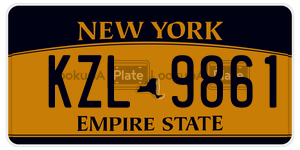 KZL9861  license plate in NY