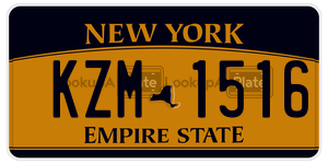 KZM1516  license plate in NY