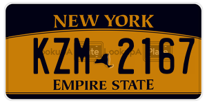 KZM2167  license plate in NY