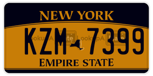 KZM7399  license plate in NY