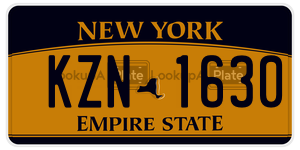 KZN1630 license plate in New York