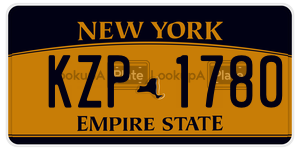 KZP1780  license plate in NY