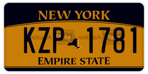 KZP1781  license plate in NY