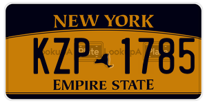 KZP1785  license plate in NY
