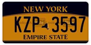 KZP3597  license plate in NY