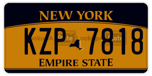 KZP7818  license plate in NY