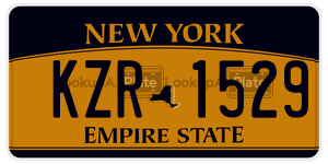 KZR1529  license plate in NY