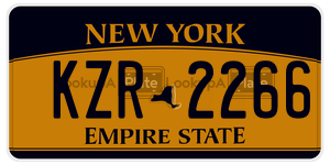 KZR2266  license plate in NY