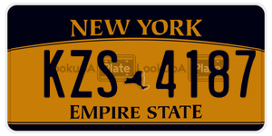 KZS4187  license plate in NY