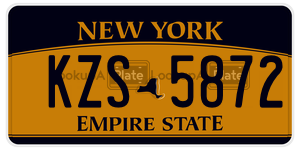 KZS5872  license plate in NY