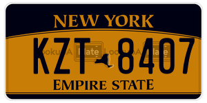 KZT8407  license plate in NY