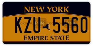 KZU5560 license plate in New York