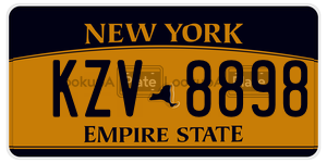 KZV8898  license plate in NY