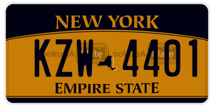 KZW4401  license plate in NY