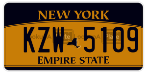 KZW5109  license plate in NY