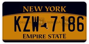 KZW7186 license plate in New York
