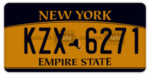 KZX6271  license plate in NY