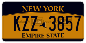 KZZ3857  license plate in NY
