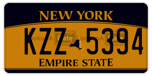KZZ5394  license plate in NY