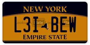 L3IBEW  license plate in NY