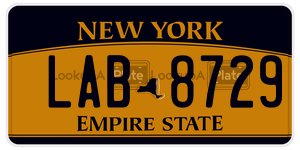LAB8729 license plate in New York