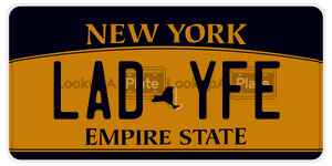 LADYFE  license plate in NY