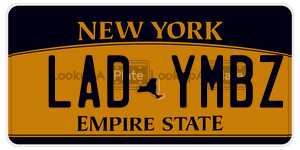 LADYMBZ  license plate in NY